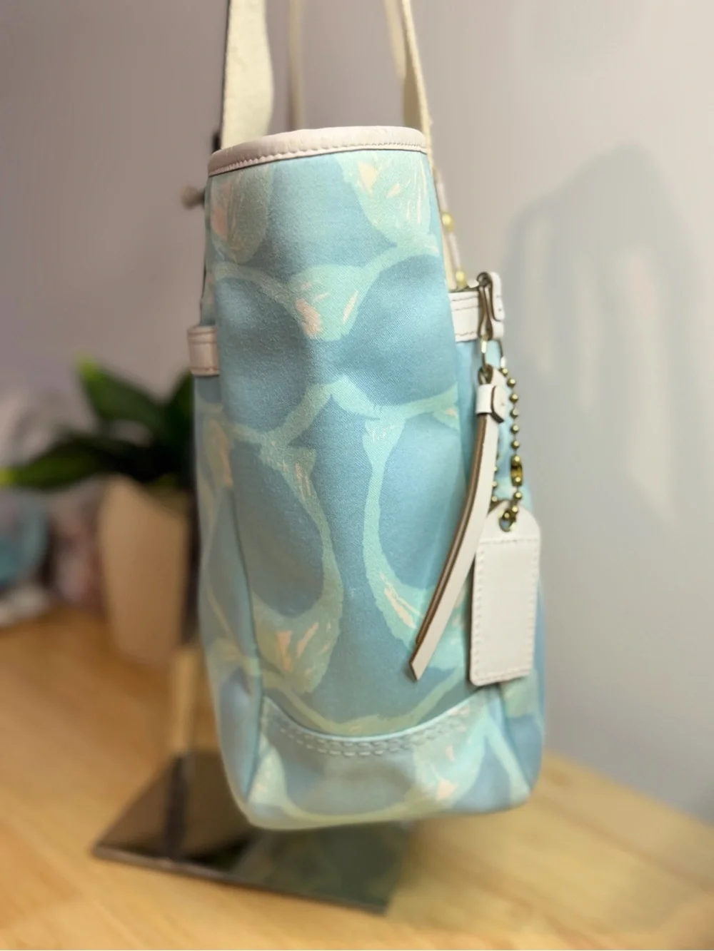 Coach Hampton Scribble Tote Bag in Blue VINTAGE